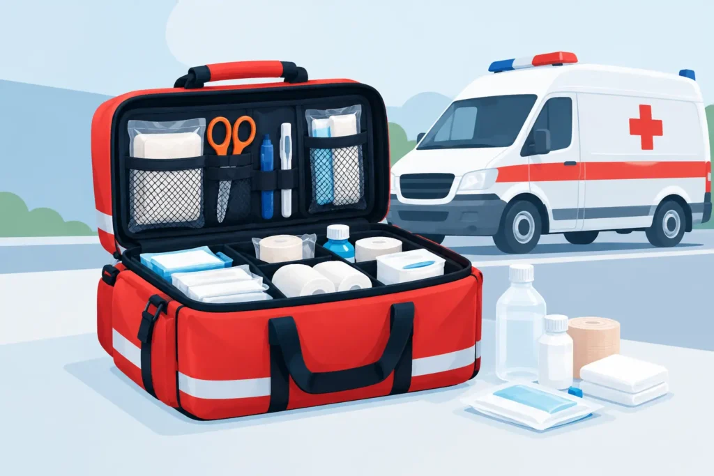Qué lleva un botiquín para ambulancia seguro
