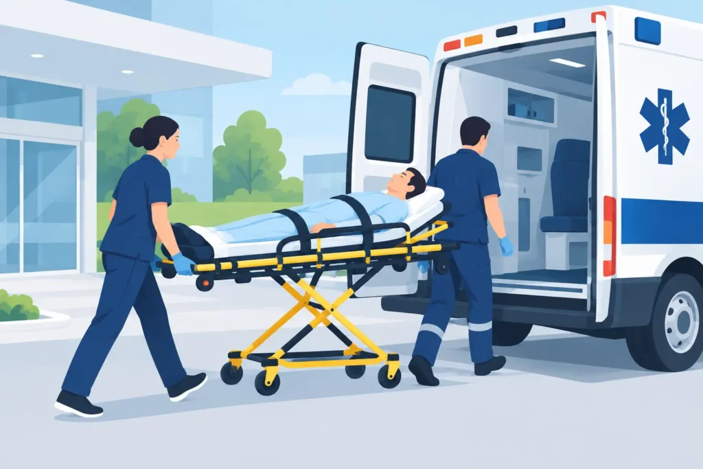 Traslado en ambulancia programado con seguridad